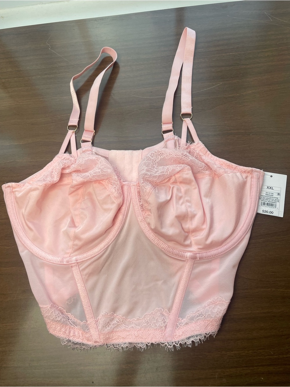 Auden Pink Lace Longline Bra